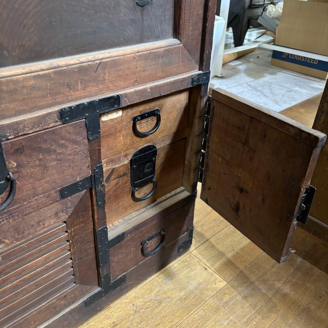 うらら 希少 明治時代 アンティーク 箪笥 レトロ タンス 時代箪笥