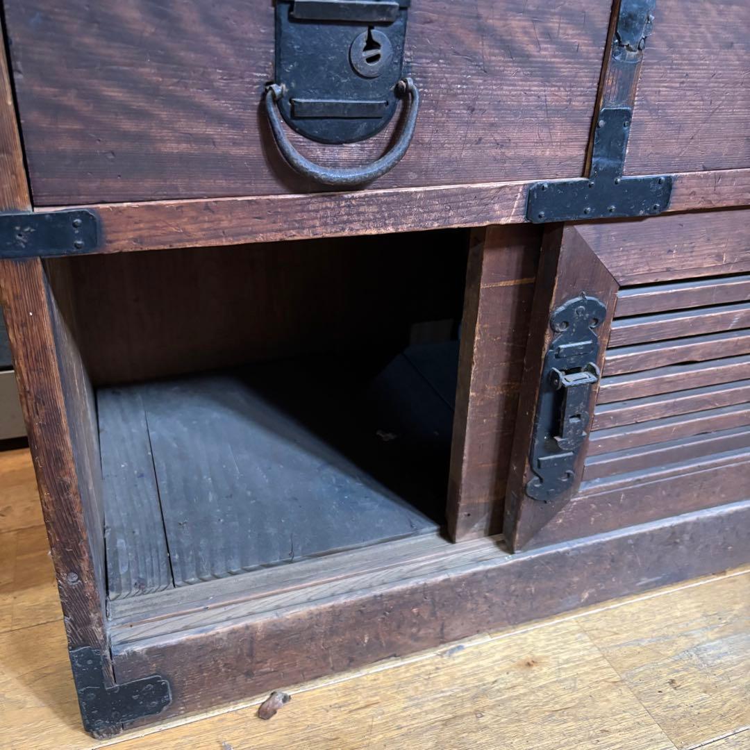 うらら 希少 明治時代 アンティーク 箪笥 レトロ タンス 時代箪笥