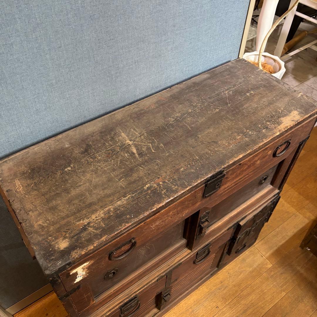 うらら 希少 明治時代 アンティーク 箪笥 レトロ タンス 時代箪笥