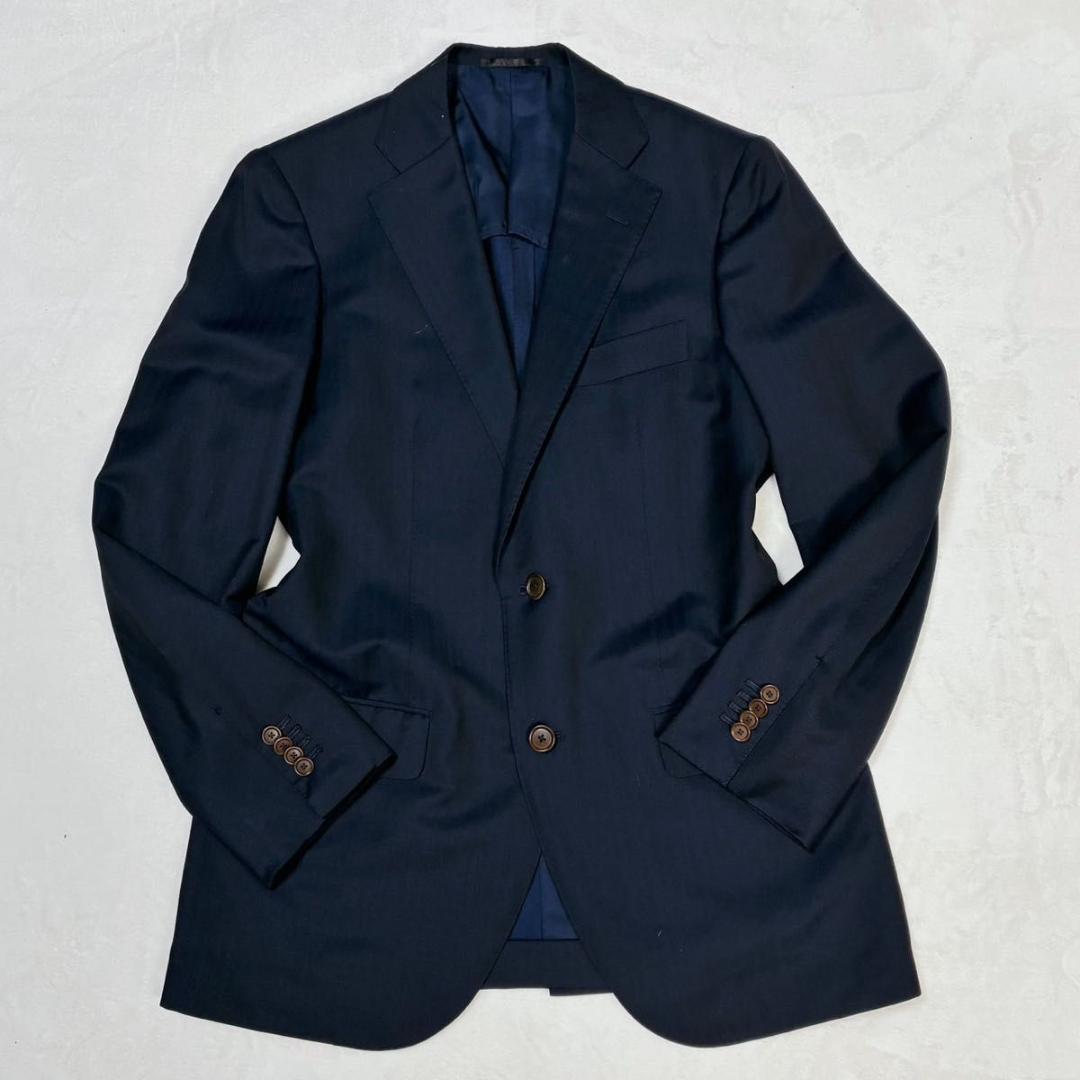 トゥモローランド スーツ セットアップ ストライプ カノニコ モヘヤ混 紺