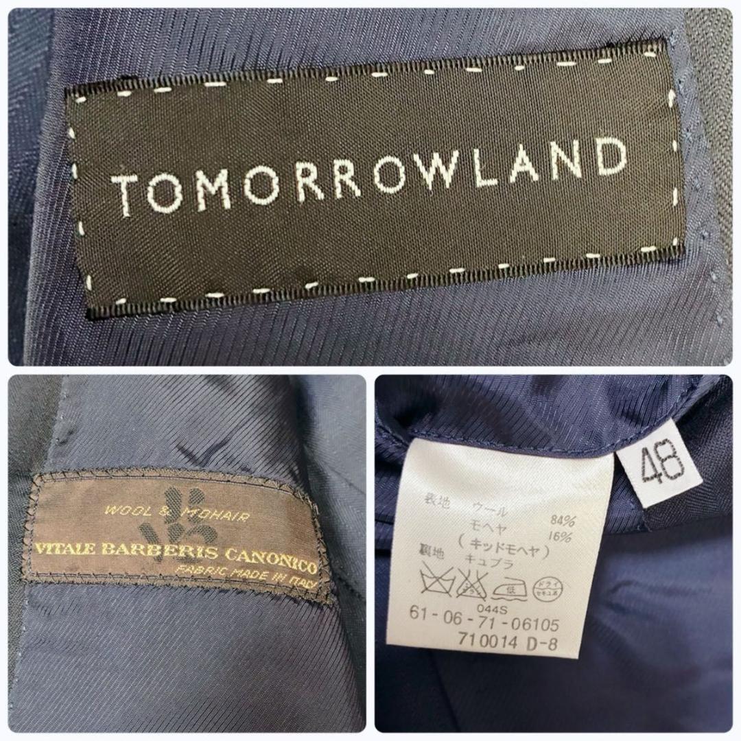 トゥモローランド スーツ セットアップ ストライプ カノニコ モヘヤ混 紺