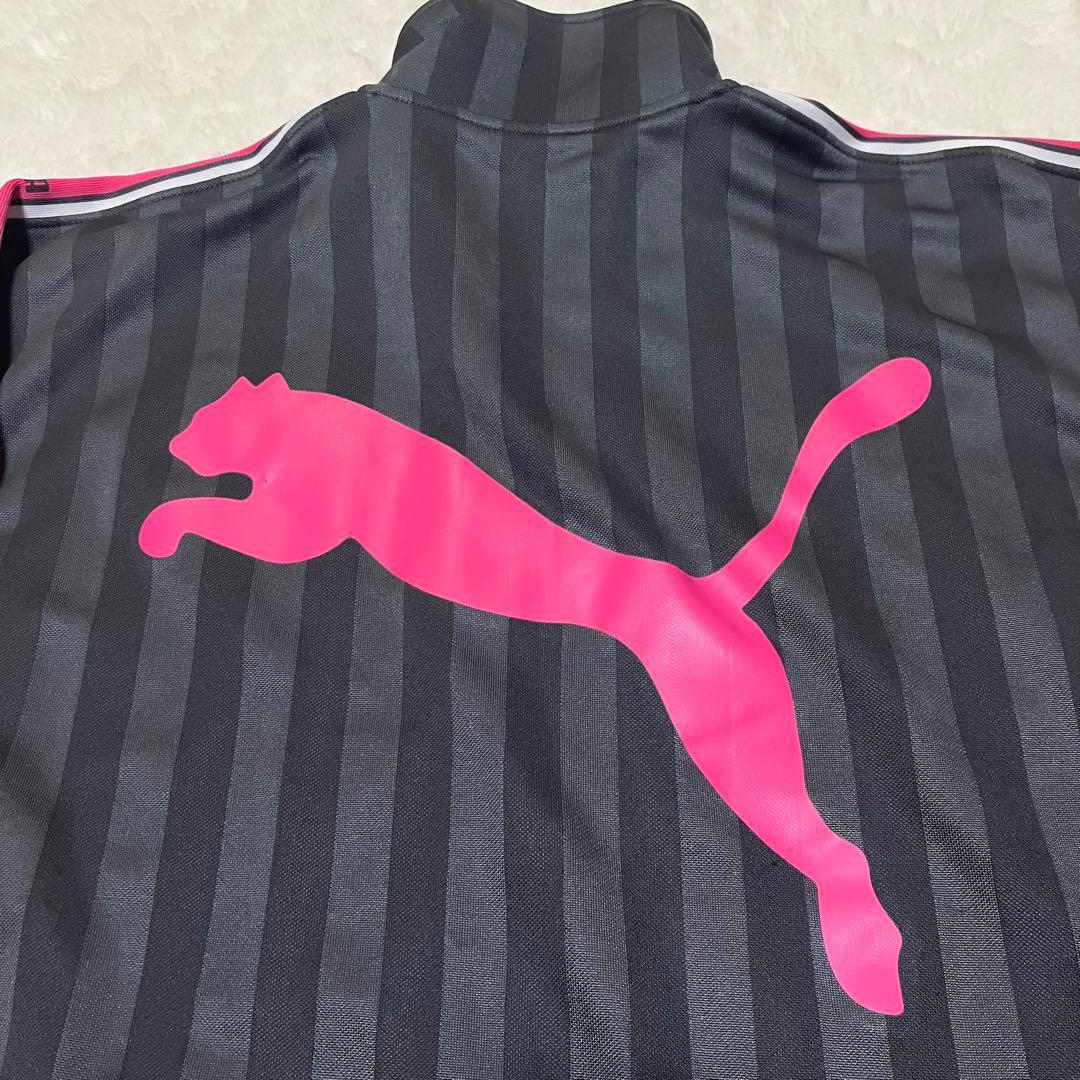 ナイスカラーリング！プーマpuma ジャージセットアップ　上下　刺繍　デカロゴ