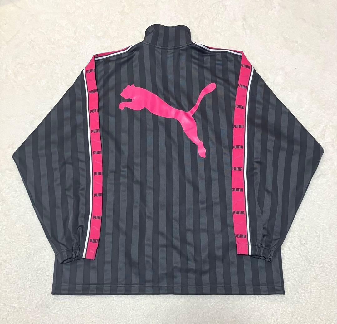 ナイスカラーリング！プーマpuma ジャージセットアップ　上下　刺繍　デカロゴ