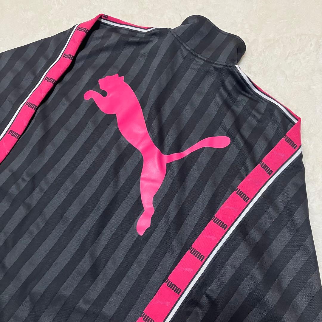 ナイスカラーリング！プーマpuma ジャージセットアップ　上下　刺繍　デカロゴ