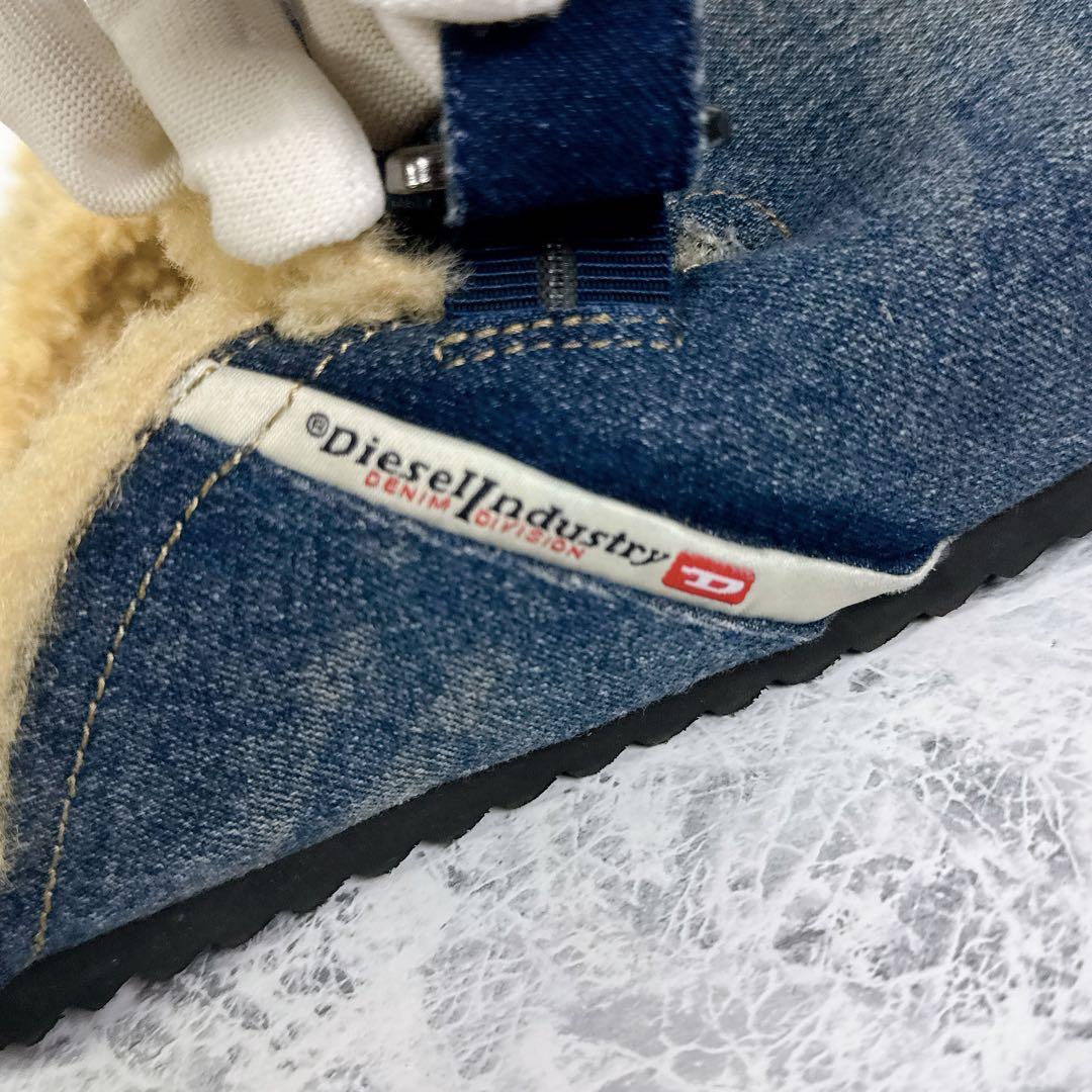 【極美品】DIESEL サンダル クロッグ デニム ボア ワンポイント