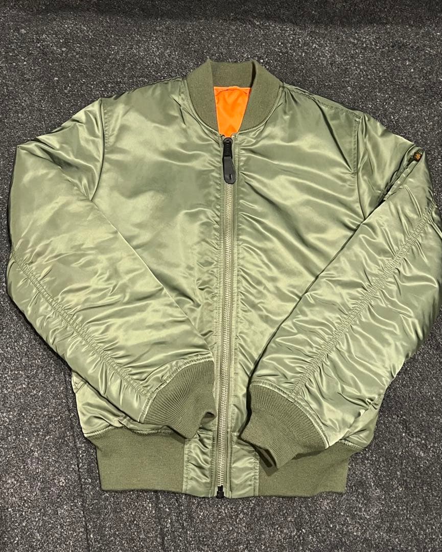 Alpha MA-1フライトジャケット オリーブグリーン Lサイズ