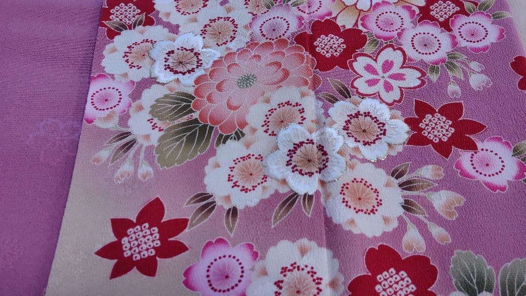 花柄振袖と帯セット