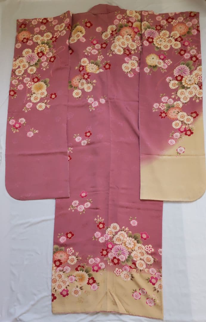 花柄振袖と帯セット