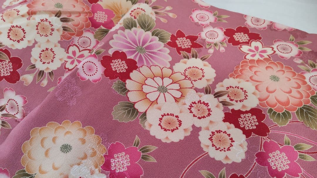 花柄振袖と帯セット