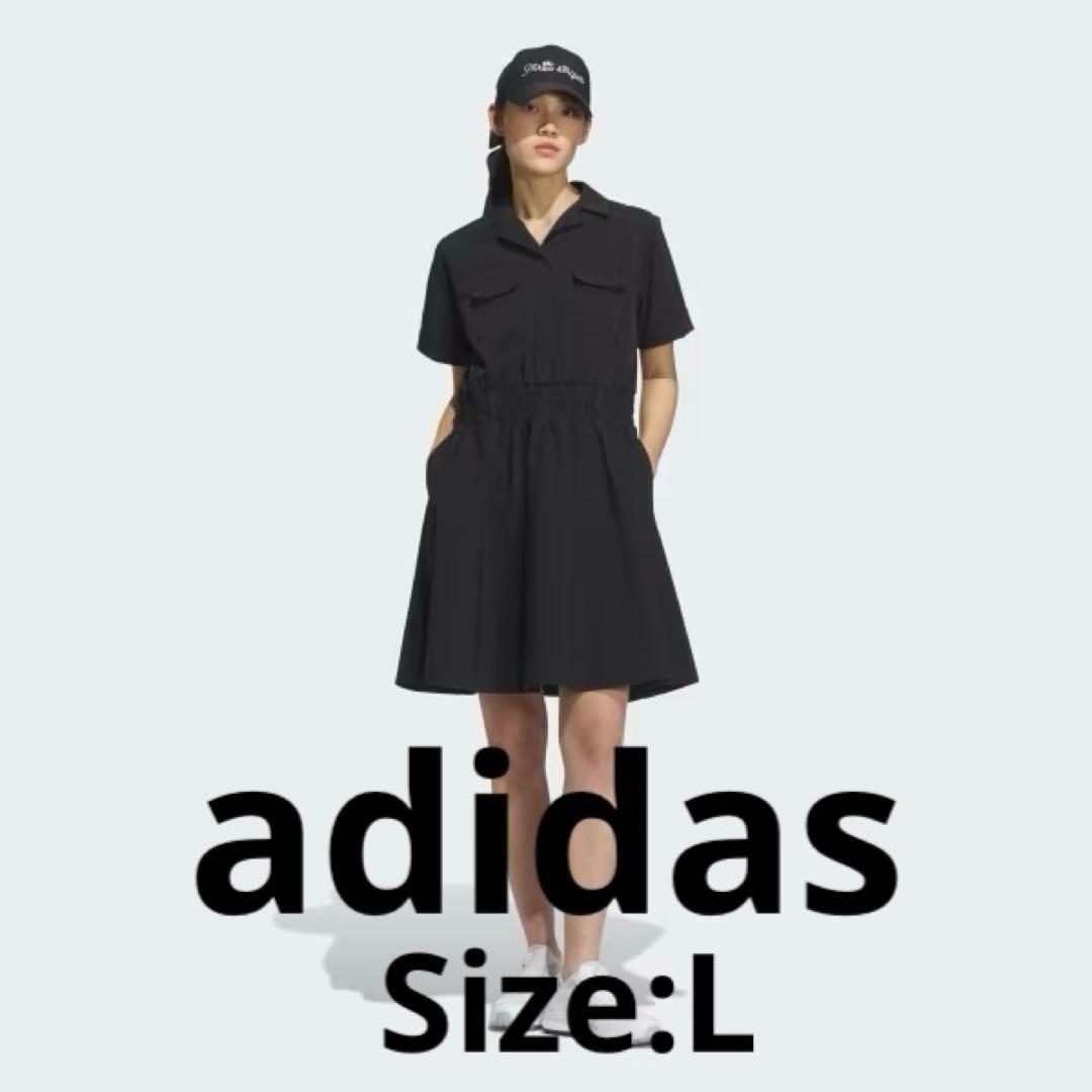 【adidas】ビヨンド ザ コース半袖ワンピース ゴルフウェア　黒　アディダス