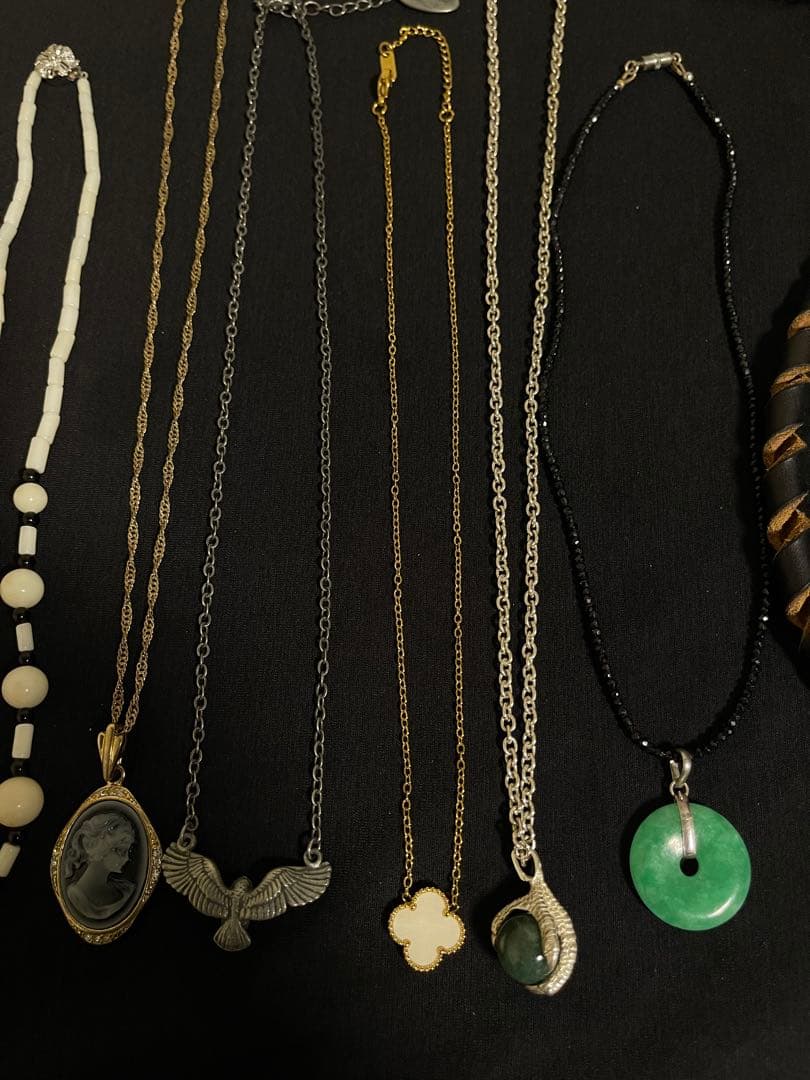 祖母の遺品アクセサリーセット925刻印指輪18k刻印サンゴのネックレス