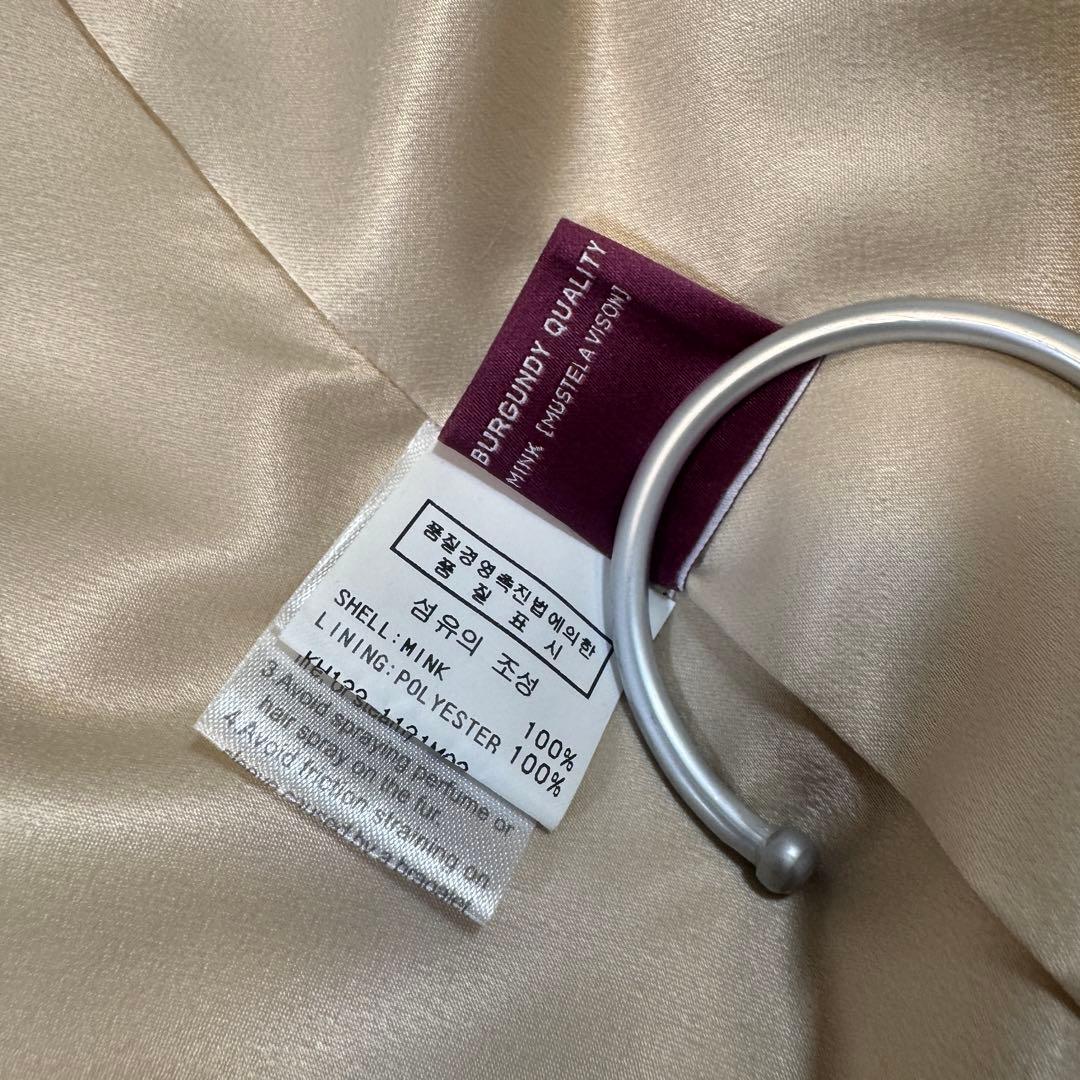 NORTH BEACH コペンハーゲン パールミンク フード付 ポンチョ 本毛皮