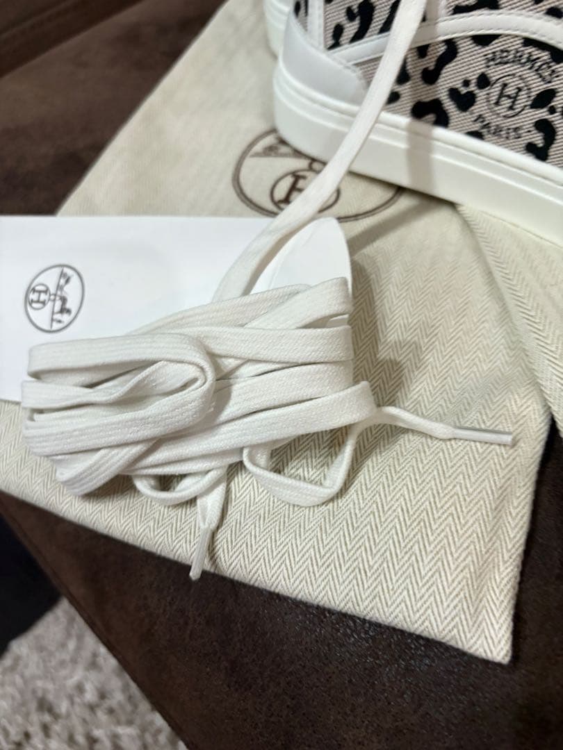 中古美品エルメスHERMESゲットスニーカーレオパード36（22.5～23）