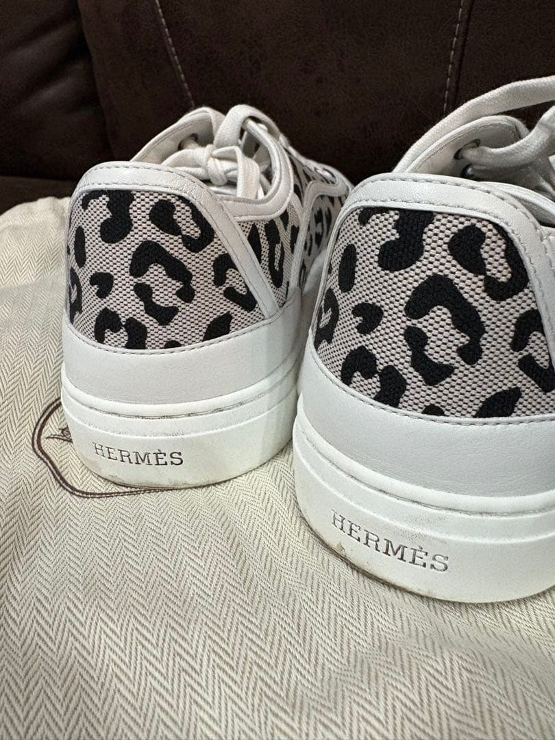 中古美品エルメスHERMESゲットスニーカーレオパード36（22.5～23）