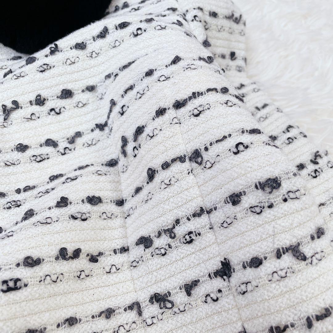 美品　ルネ　レッキスファー付　ツイードコート　ロング　TISSUE