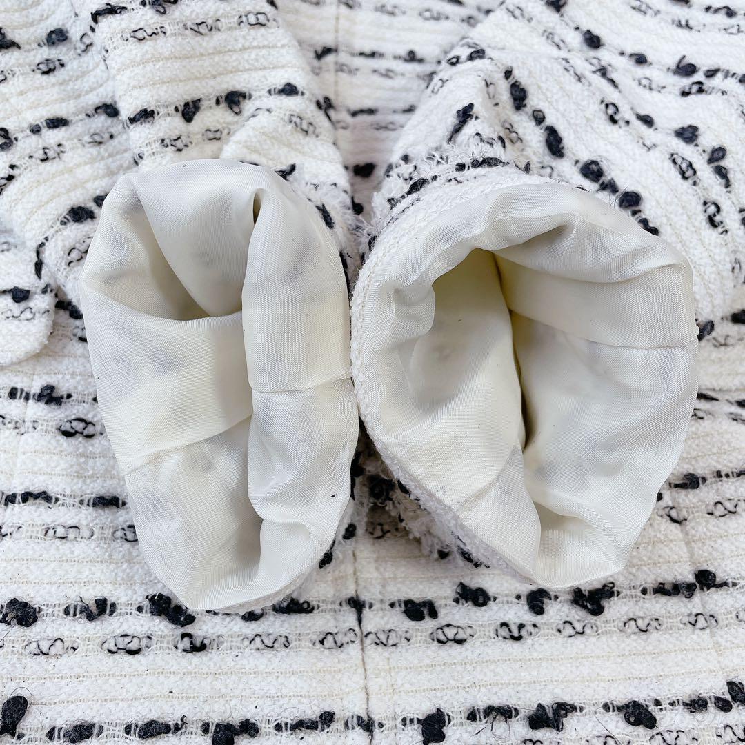 美品　ルネ　レッキスファー付　ツイードコート　ロング　TISSUE