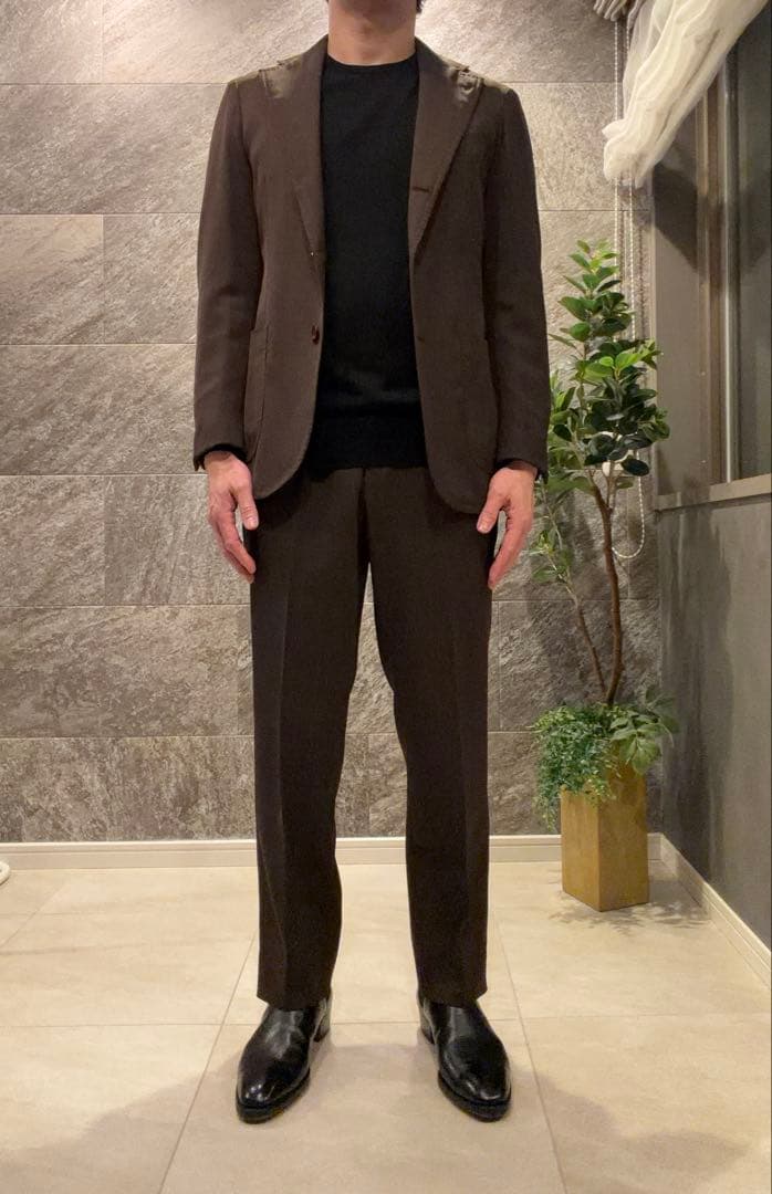 ナノユニバース別注　リングジャケット　シングルセットアップ　44 ブラウン春秋冬