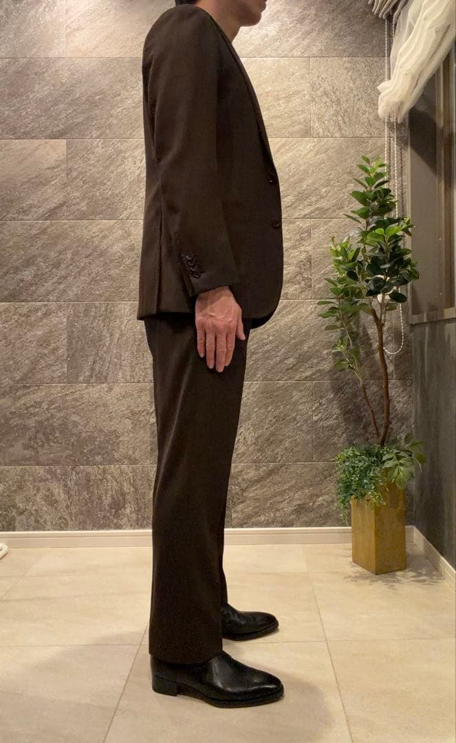 ナノユニバース別注　リングジャケット　シングルセットアップ　44 ブラウン春秋冬