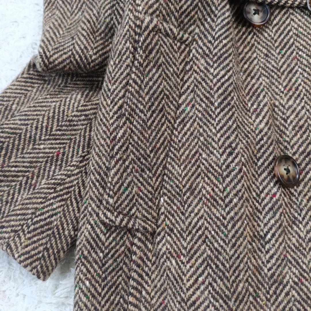 美品✨ポロラルフローレン　ヘリンボーンツイード　ダブル ベルテッドコート　ロング