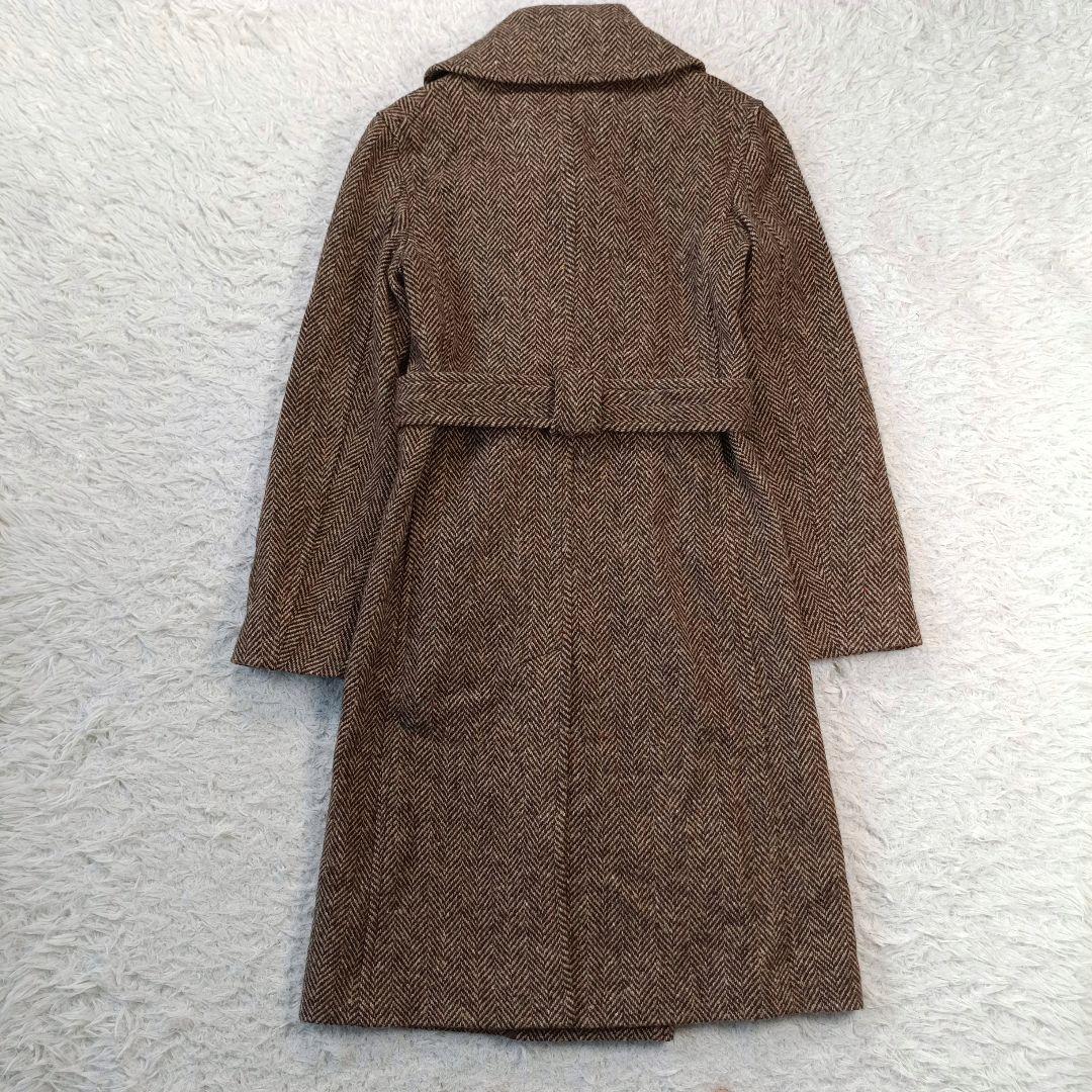 美品✨ポロラルフローレン　ヘリンボーンツイード　ダブル ベルテッドコート　ロング