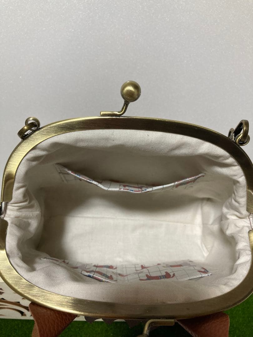 ハンドメイド　お馬さんがま口バッグ　栗毛