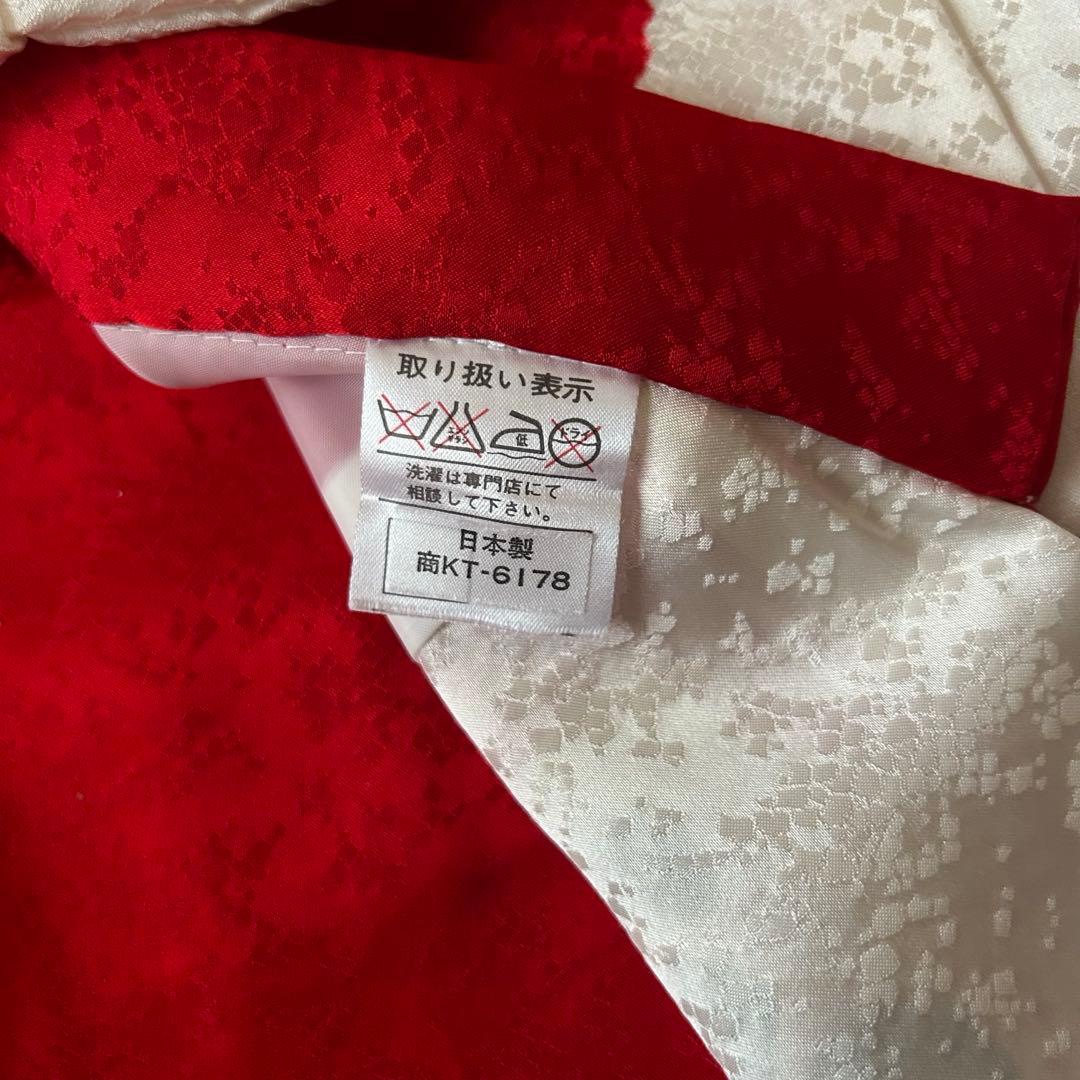 七五三 3歳 着物 753 絹 被布 ピンク 絞り 三歳 赤 刺繍 巾着