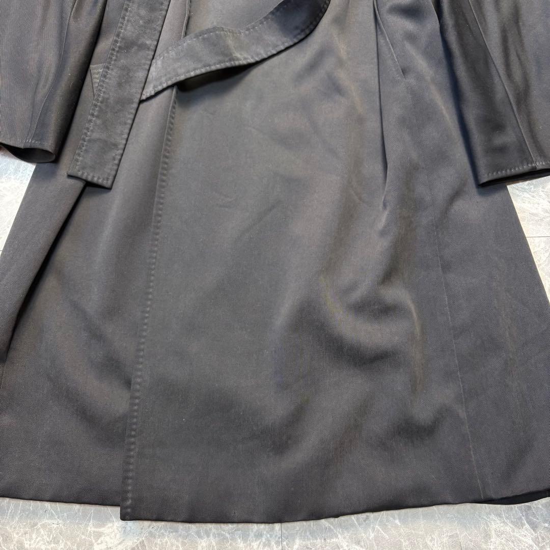 美品♡マックスマーラ　最高級白タグ　ベルテッド　ロングコート　L 黒　４０