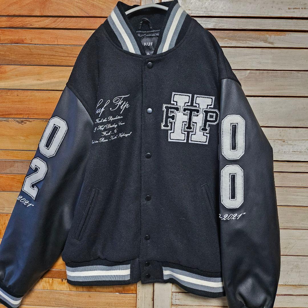 HUF X FTP VARSITY JACKET ジャケット スタジャン L