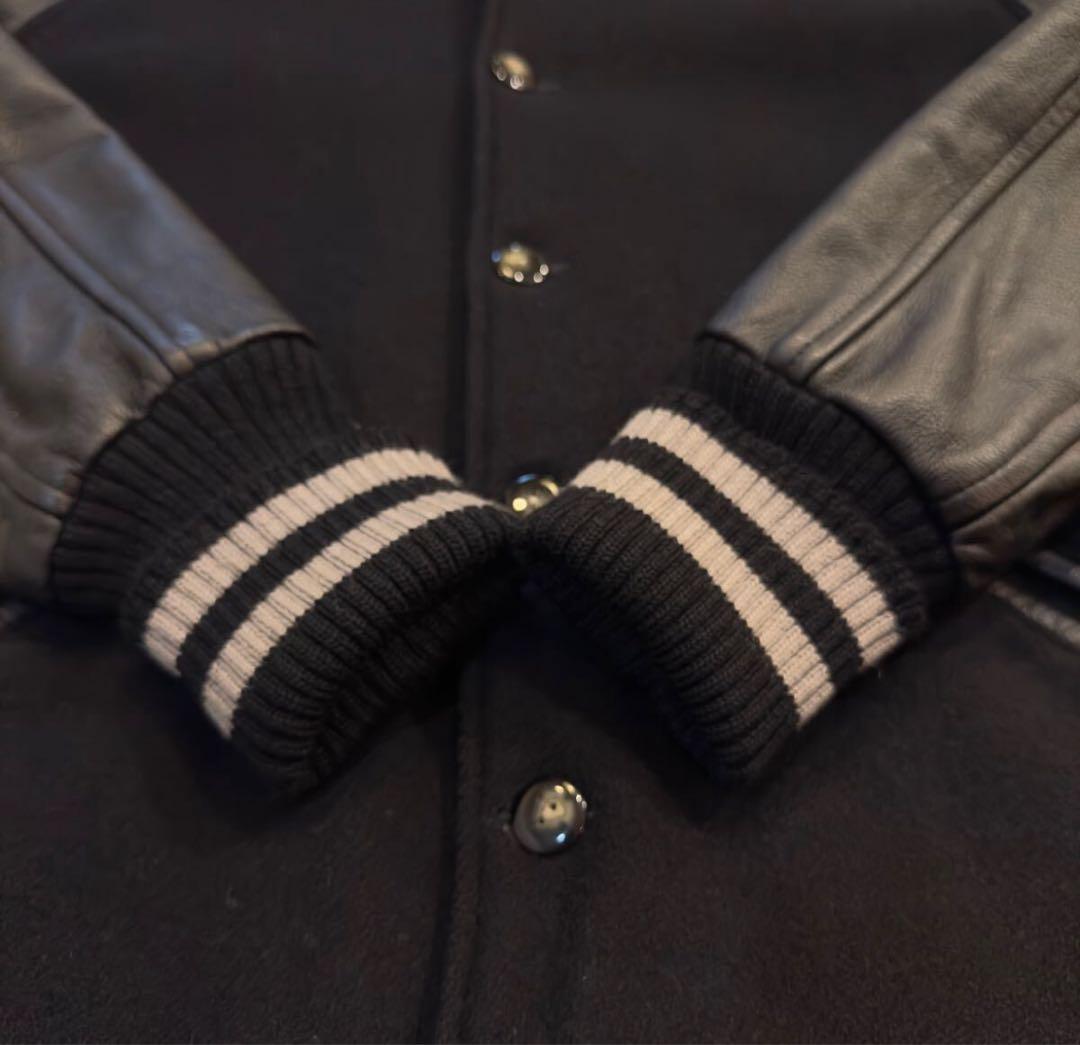 【激レア】SKOOKUM 袖レザーファラオジャケット USA製38スタジャン