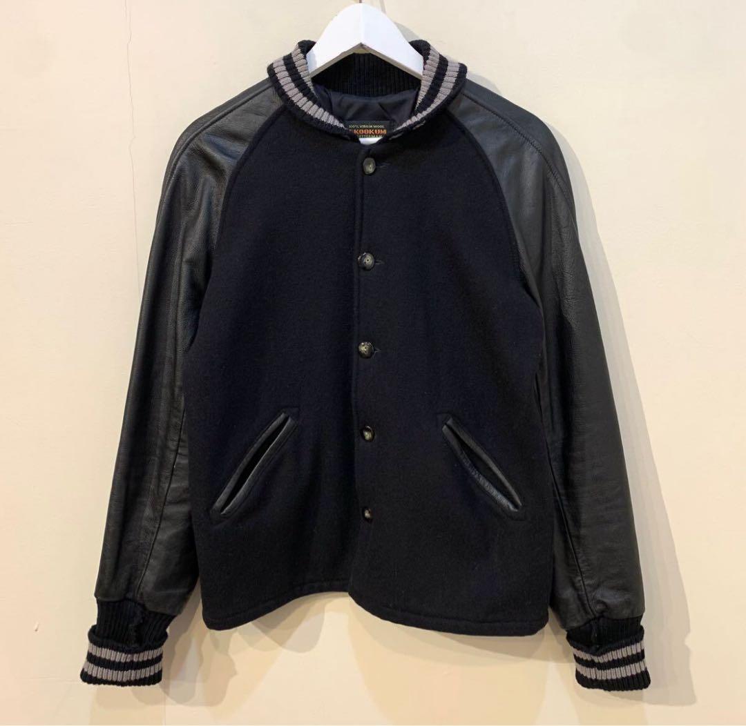 【激レア】SKOOKUM 袖レザーファラオジャケット USA製38スタジャン