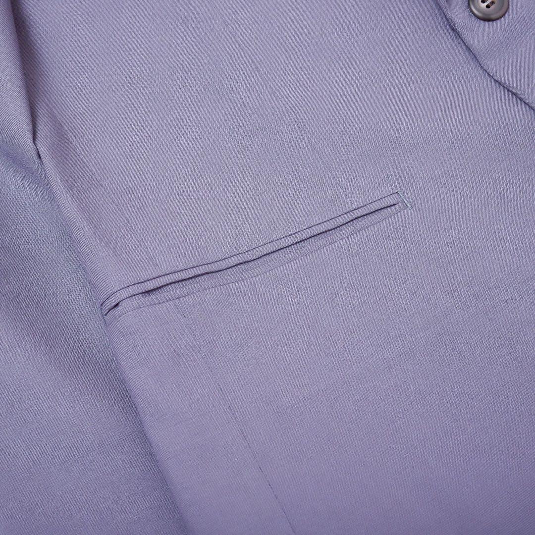 ヴィンテージ パープル カラー 薄紫色 ウール セットアップ スーツ 成人式