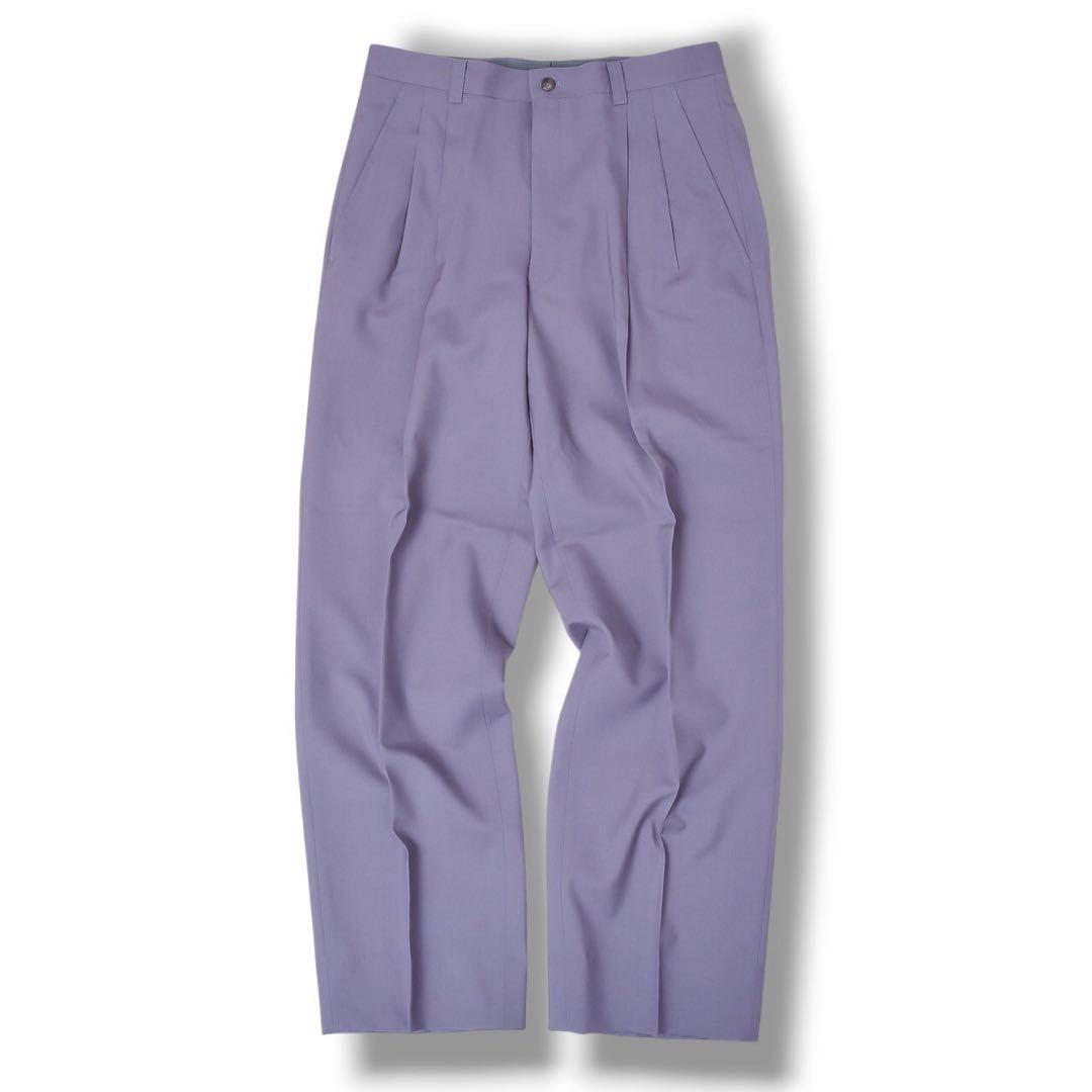 ヴィンテージ パープル カラー 薄紫色 ウール セットアップ スーツ 成人式