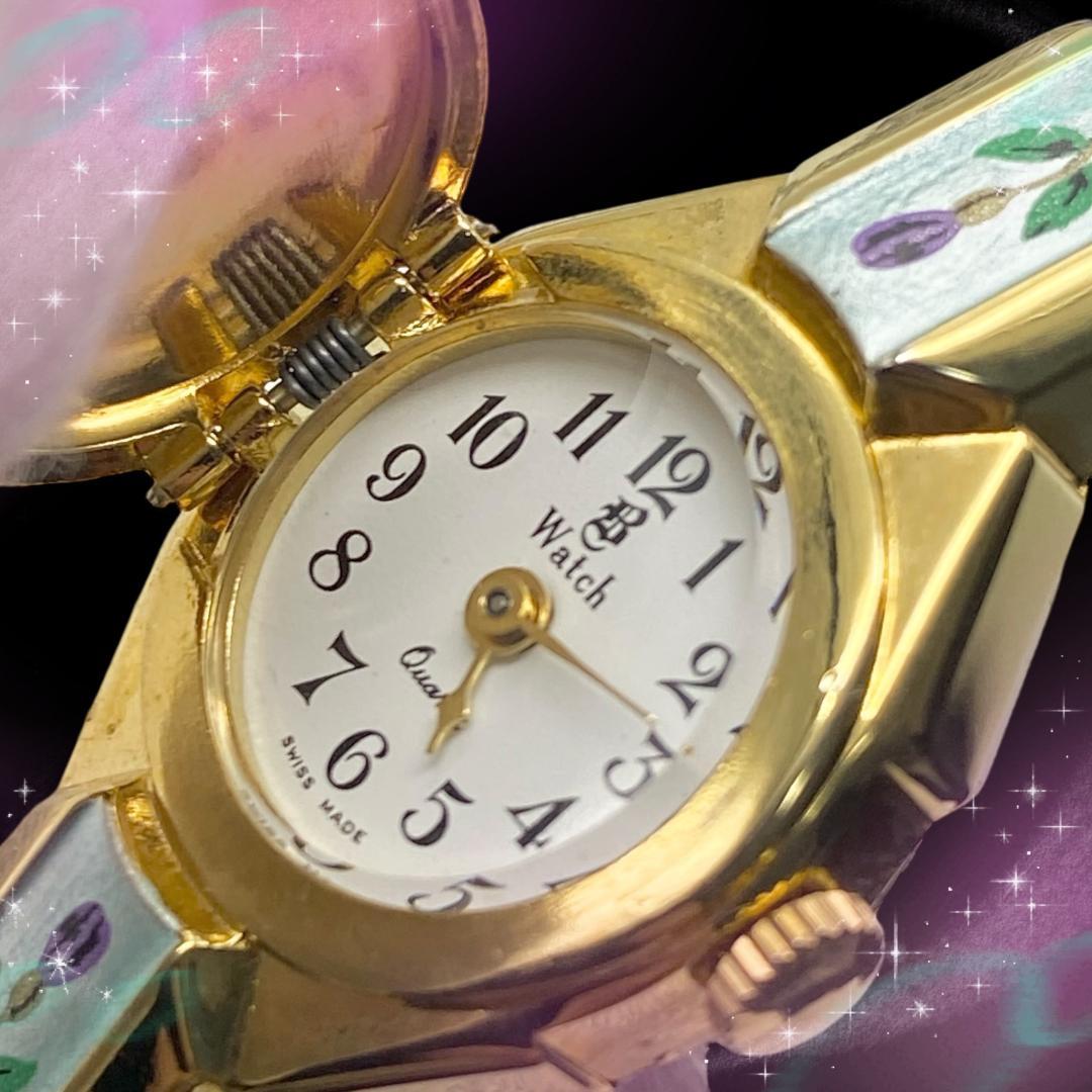 《美品 稼働品》 ビーウオッチ レディース腕時計 バングルウォッチ クオーツ