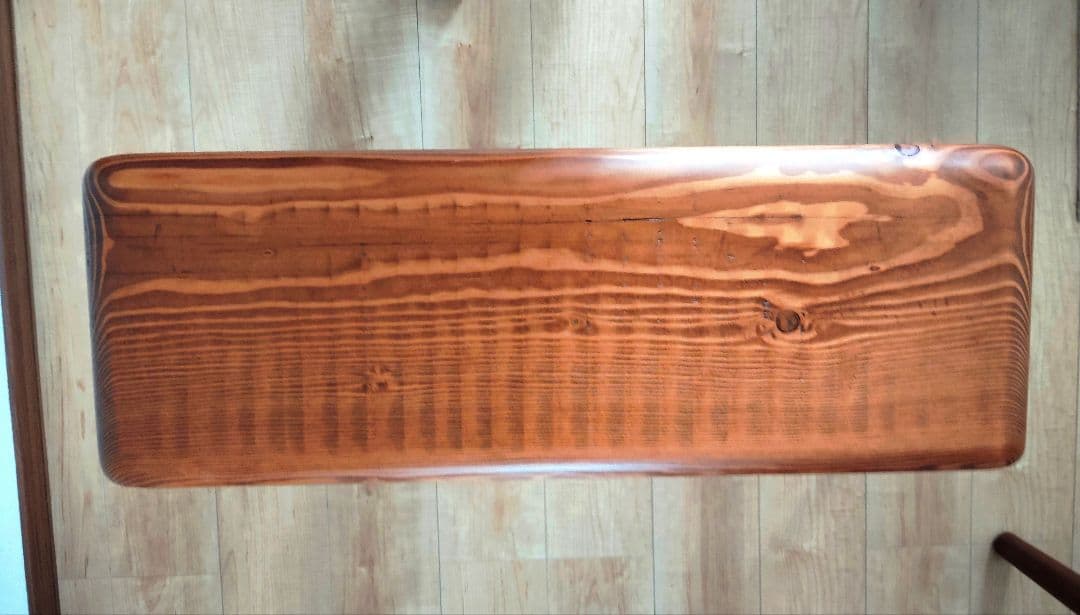 木製ベンチ　スチール脚　ブラウン