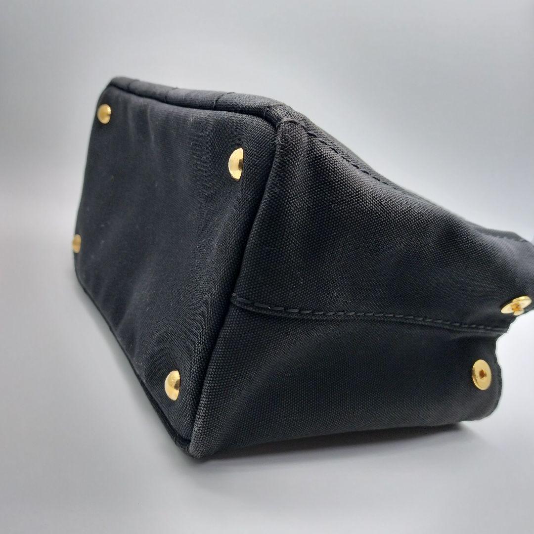 美品! PRADA プラダ カナパ 2WAY ブラック ショルダーバッグ
