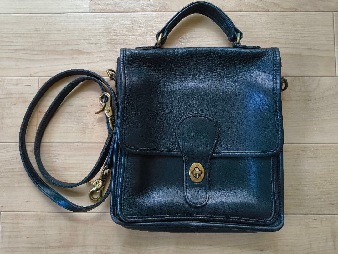 OLDCOACH ショルダーバッグ USA レザー 黒