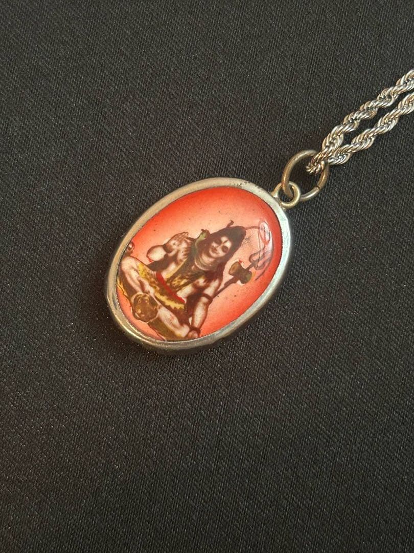 藤井風 イメージペンダント ネックレス 【オーム文字・シヴァ神・赤】