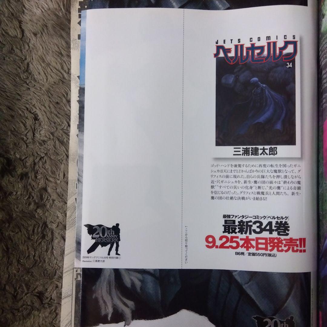 ベルセルク ヤングアニマル 　34巻　37 巻　カバー　キャラクターワールド