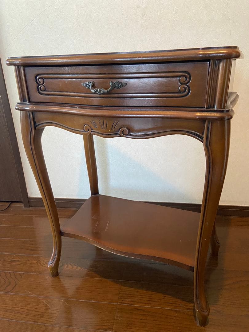 猫脚　コンソールテーブル引き出し付き