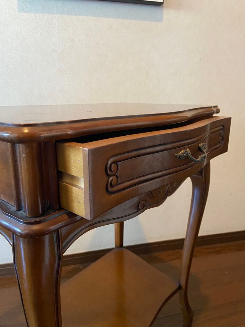 猫脚　コンソールテーブル引き出し付き