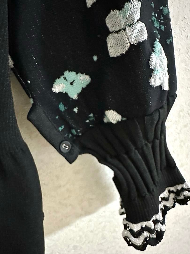 美品♡malamute マラミュート紫陽花モチーフ　ジャケット　黒