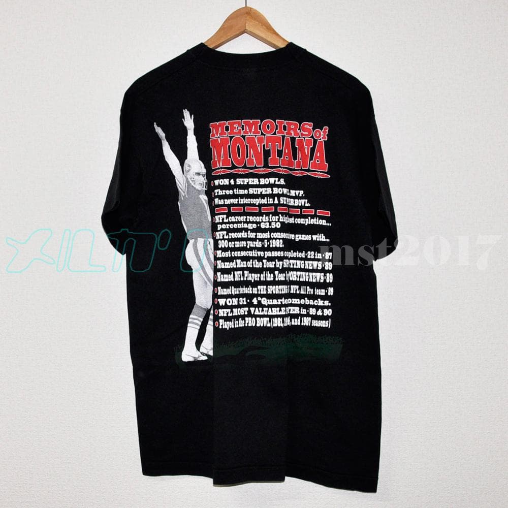 【ヴィンテージ 古着】NFL SALEM ジョーモンタナ Tシャツ 引退