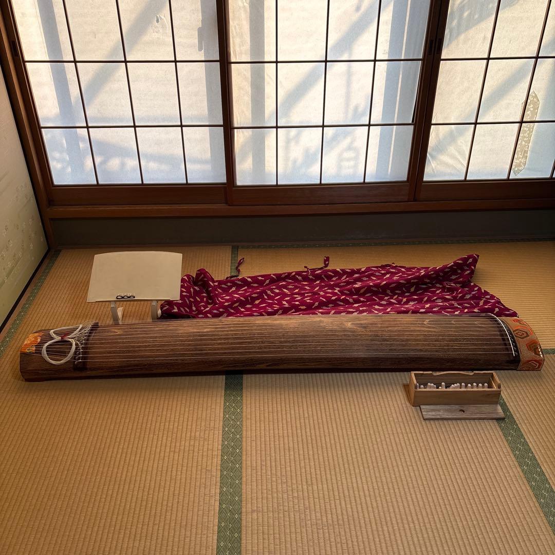 木製 13弦琴 バチ付き
