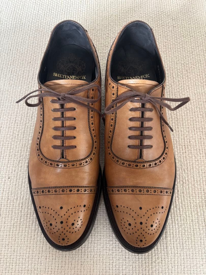 ☆極美品箱付☆ SHETLANDFOX コベントリー　セミブローグ