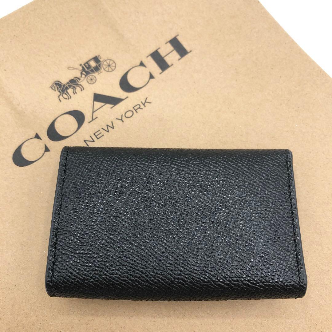 【COACH☆☆新品】☆5連キーケース☆ブラック☆ クロスグレイン レザー☆