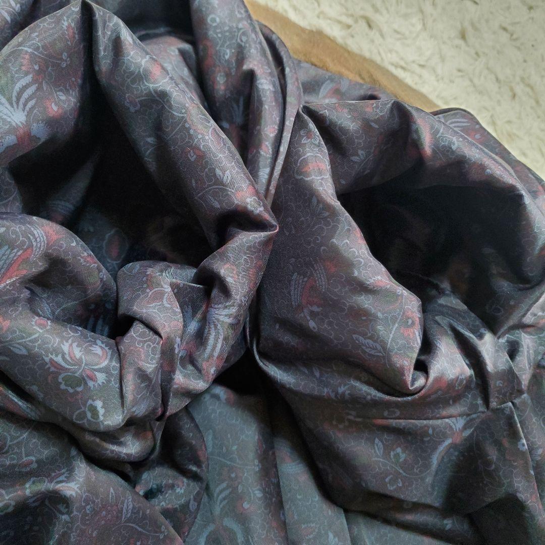 ロリス パイソン柄 ジャーシー ファーコート 牛革 ロング 2XL相当　袖太