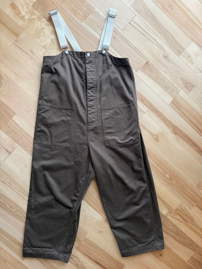 ネストローブ（nest Robe）コットンツイルデッキサロペット　カーキ