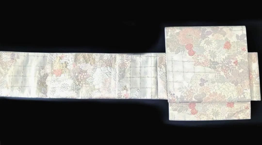 袋帯　ワンタッチ作り帯　マジックテープ　二重太鼓　付け帯　正絹刺繍