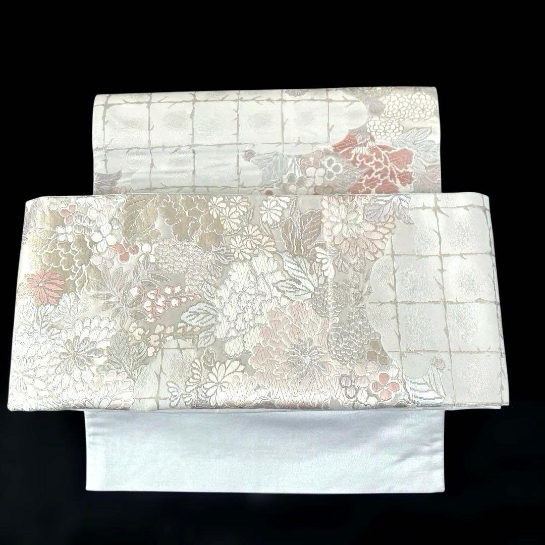 袋帯　ワンタッチ作り帯　マジックテープ　二重太鼓　付け帯　正絹刺繍