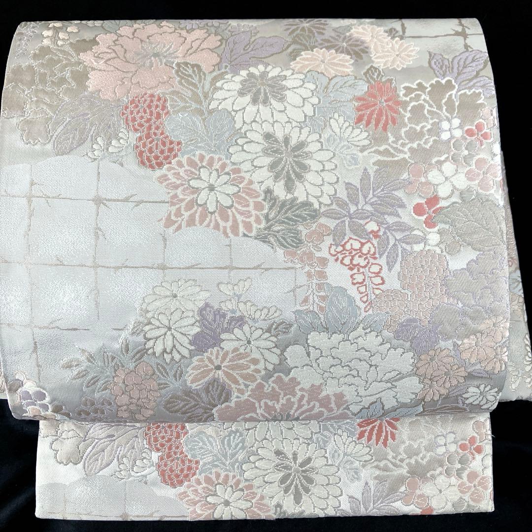 袋帯　ワンタッチ作り帯　マジックテープ　二重太鼓　付け帯　正絹刺繍